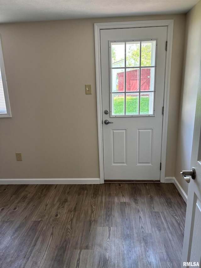 111 Bevard St, Carterville, IL 62918 - entryway with dark wood-style flooring and baseboards