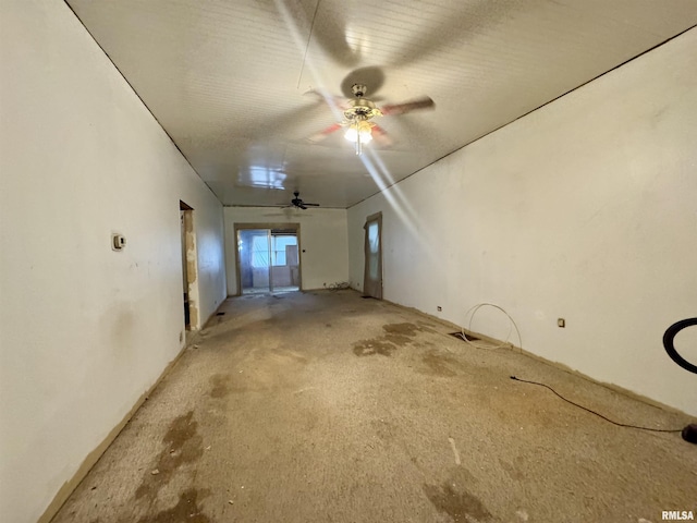 809 Highland St, Benton, IL 62812 - carpeted empty room featuring a ceiling fan