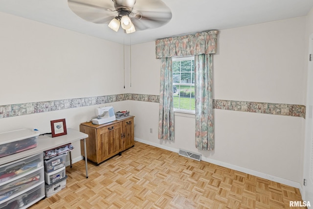 10 Monroe Ave, Salem, IL 62881 - interior space with a ceiling fan and baseboards