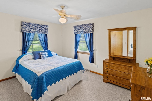 10 Monroe Ave, Salem, IL 62881 - bedroom with multiple windows, carpet flooring, and a ceiling fan
