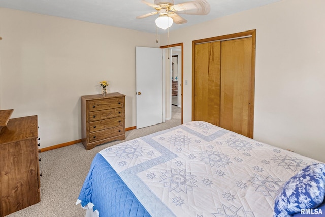 10 Monroe Ave, Salem, IL 62881 - carpeted bedroom featuring a closet and a ceiling fan