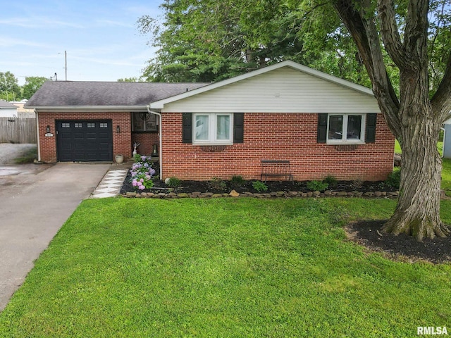 809 Dogwood Ln, Marion, IL 62959 - view of front of home featuring brick siding, a garage, concrete driveway, and a shingled roof