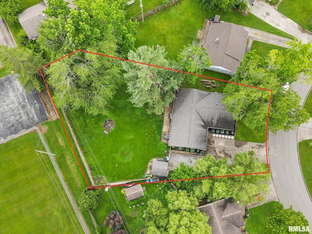 809 Dogwood Ln, Marion, IL 62959 - aerial view of property and surrounding area with property parcel outlined