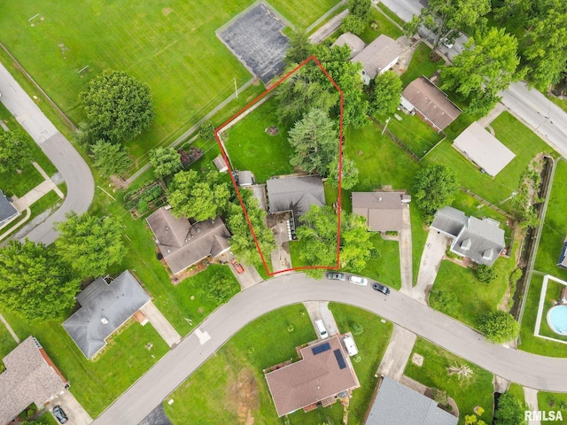 809 Dogwood Ln, Marion, IL 62959 - aerial view of residential area featuring property boundaries highlighted