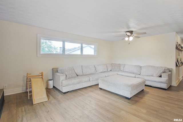 809 Dogwood Ln, Marion, IL 62959 - living area with a ceiling fan and wood finished floors