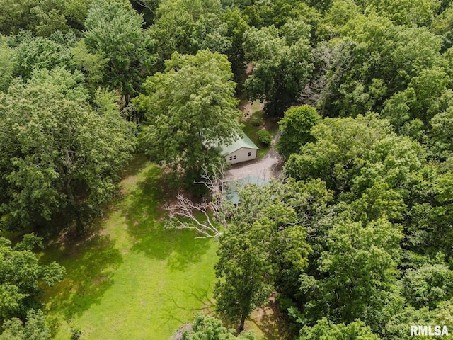 880 State Route 166, Creal Springs, IL 62922 - aerial view of property and surrounding area featuring a heavily wooded area