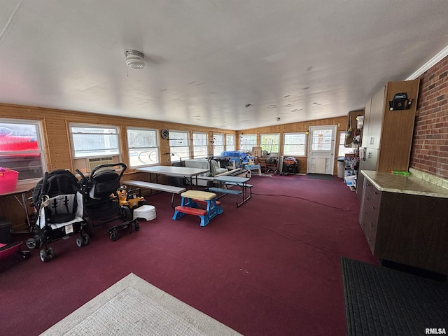 49 Jon St, Metropolis, IL 62960 - miscellaneous room featuring carpet floors and lofted ceiling