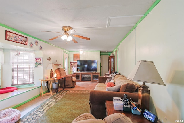 735 Sharp Rd, Anna, IL 62906 - living room with a ceiling fan