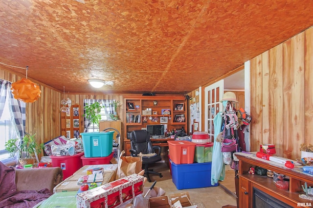 735 Sharp Rd, Anna, IL 62906 - living area with an office area and wood walls
