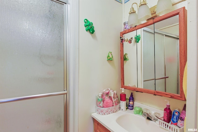 735 Sharp Rd, Anna, IL 62906 - full bath featuring a shower with shower door and vanity