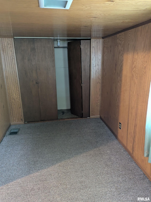 1205 Burgess Ave, Johnston City, IL 62951 - finished basement featuring carpet floors and wooden walls