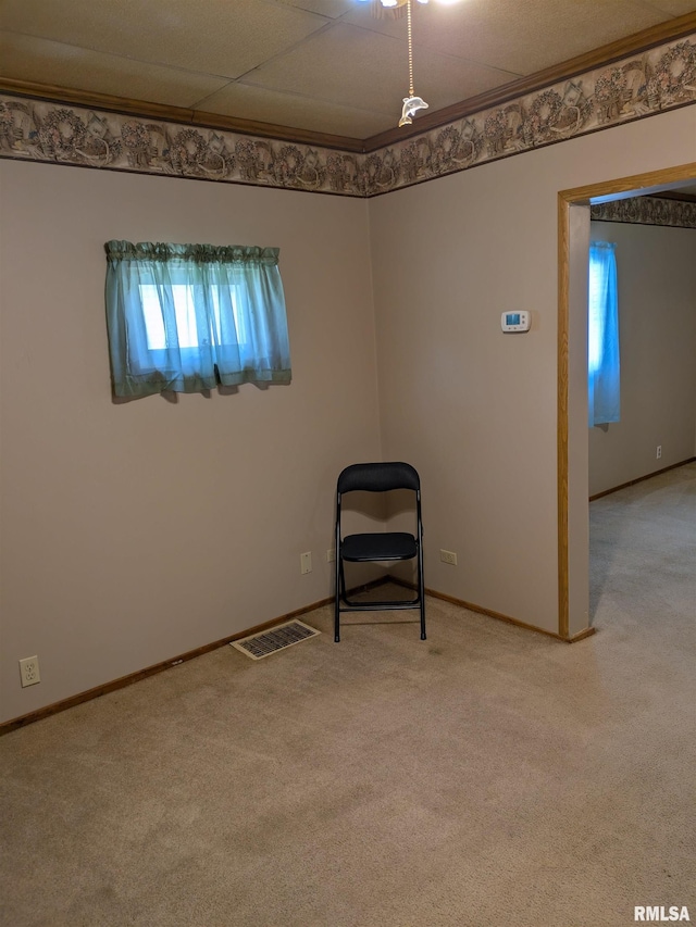 1205 Burgess Ave, Johnston City, IL 62951 - empty room with carpet floors and crown molding