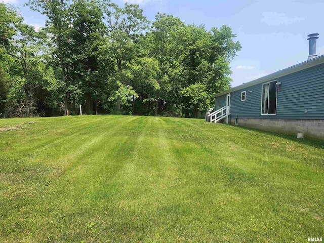 8747 Old State Route 14th Rte, Duquoin, IL 62832 - view of grassy yard with entry steps