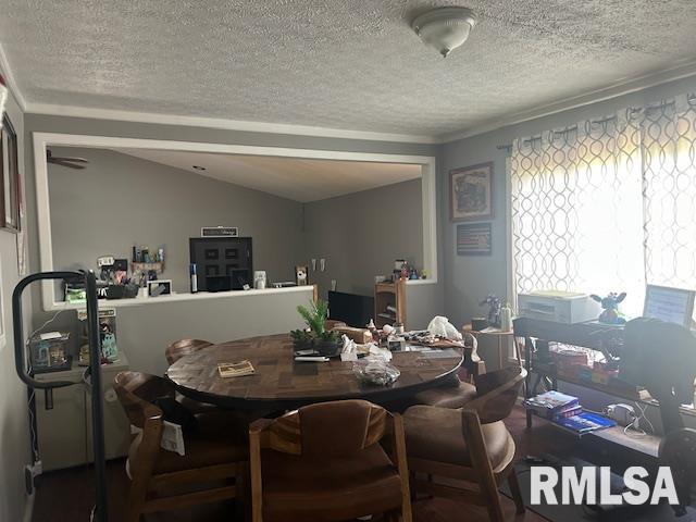1011 S 20th St, Murphysboro, IL 62966 - dining area featuring a textured ceiling