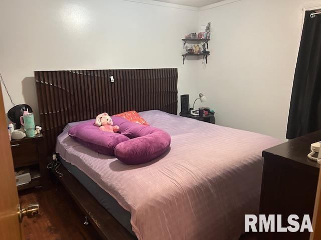 1011 S 20th St, Murphysboro, IL 62966 - bedroom featuring wood finished floors and ornamental molding