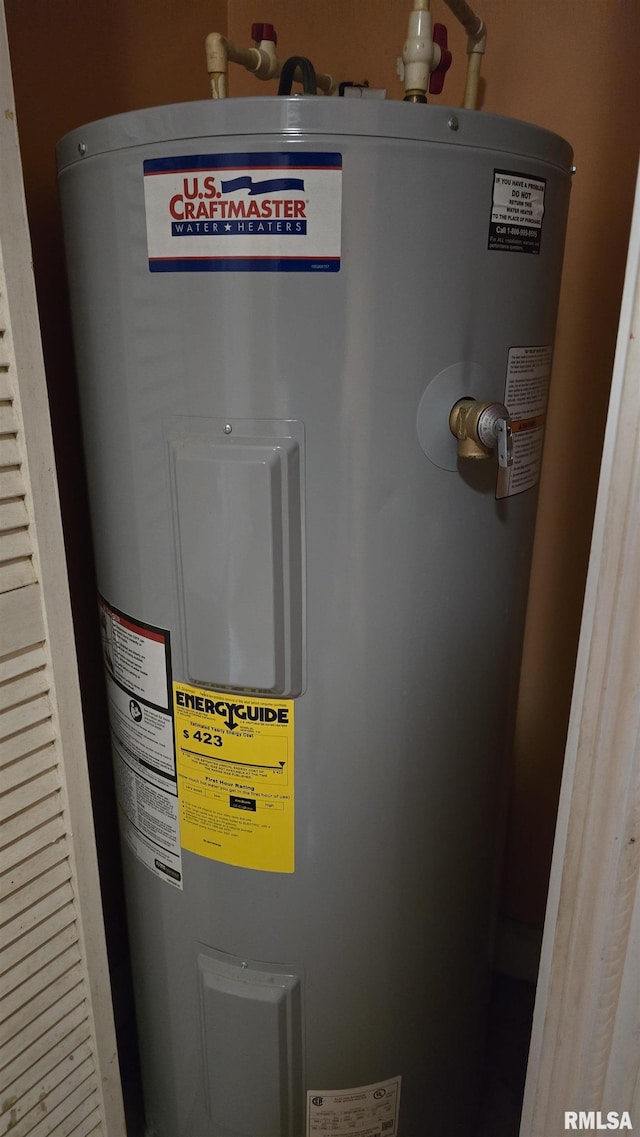 711 Mclean St, Rosiclare, IL 62982 - utility room featuring electric water heater