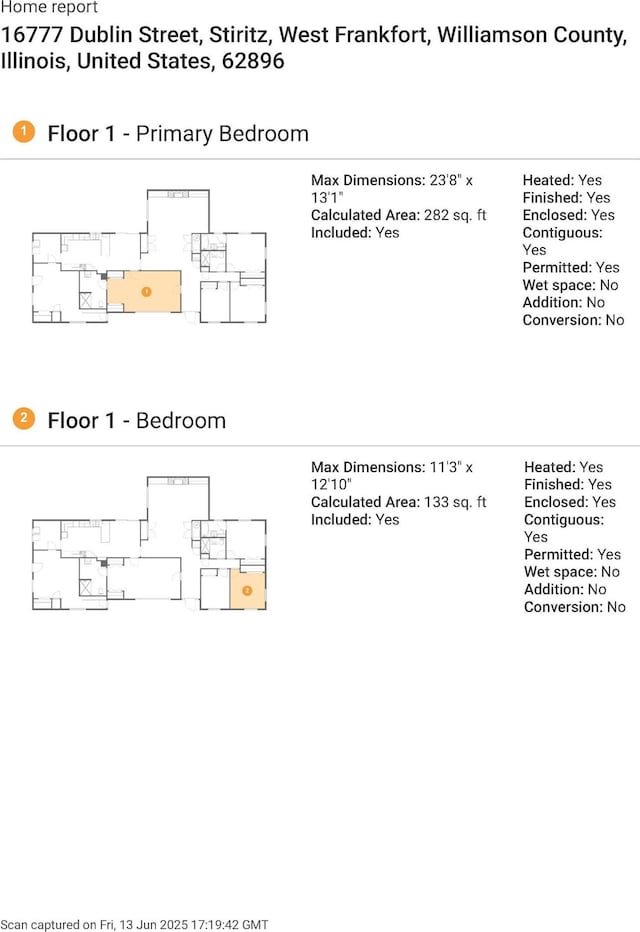 16777 Dublin St, West Frankfort, IL 62896 - view of property floor plan