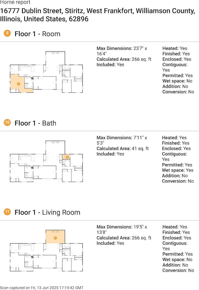 16777 Dublin St, West Frankfort, IL 62896 - view of property floor plan