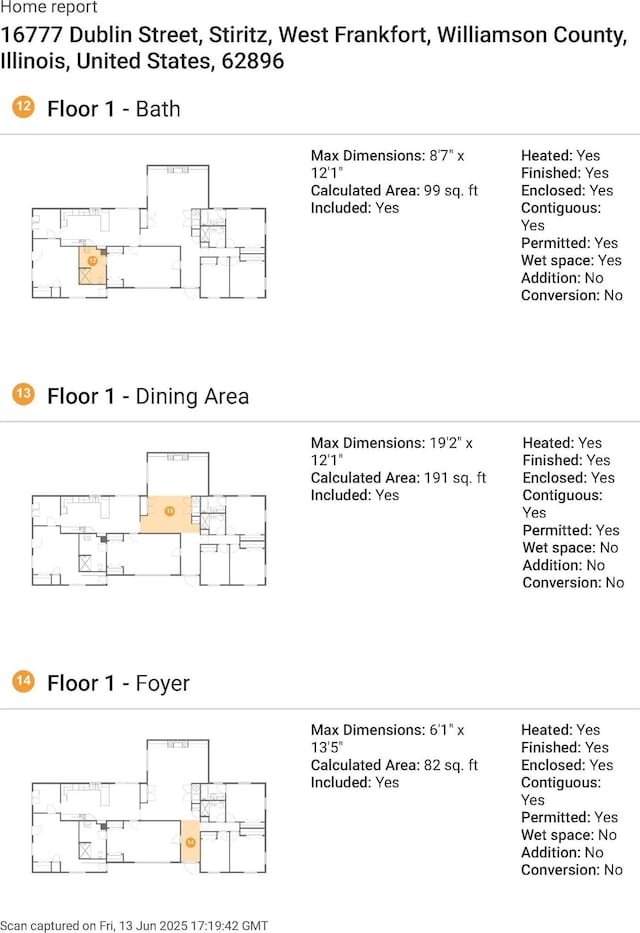 16777 Dublin St, West Frankfort, IL 62896 - view of home floor plan