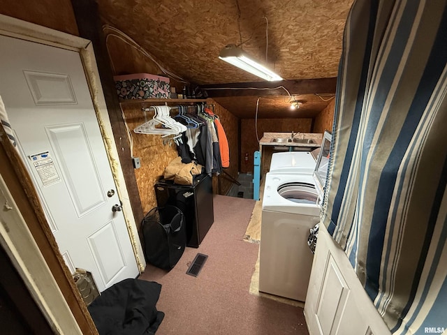 41 Cache Ave, Buncombe, IL 62912 - washroom featuring washer / dryer and carpet flooring