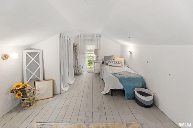 416 S Maple St, Salem, IL 62881 - bedroom featuring hardwood / wood-style flooring and vaulted ceiling