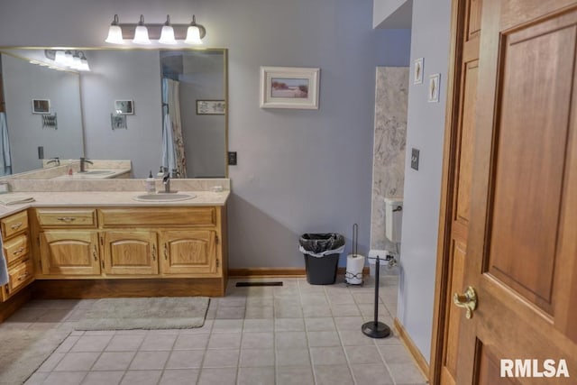 12299 Pebble Point Rd, Marion, IL 62959 - full bathroom featuring tile patterned flooring and vanity