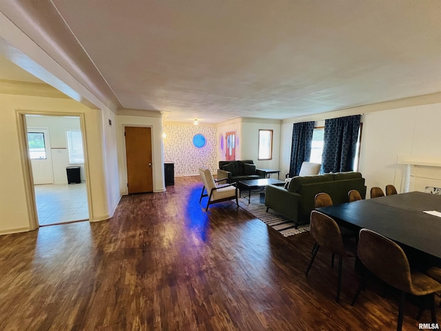 385 3rd St, Omaha, IL 62871 - living room with wood finished floors and baseboards