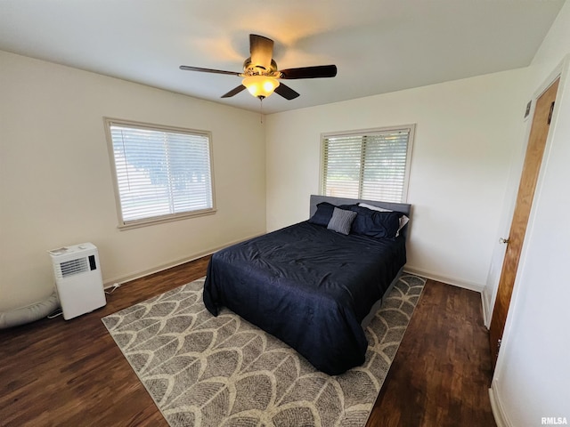 385 3rd St, Omaha, IL 62871 - bedroom featuring wood finished floors and ceiling fan
