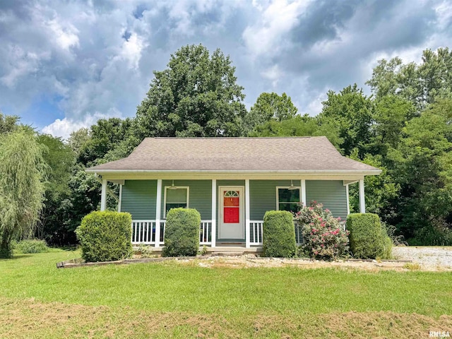339 Spring St, Dongola, IL 62926 - view of front of home featuring a porch and a front lawn