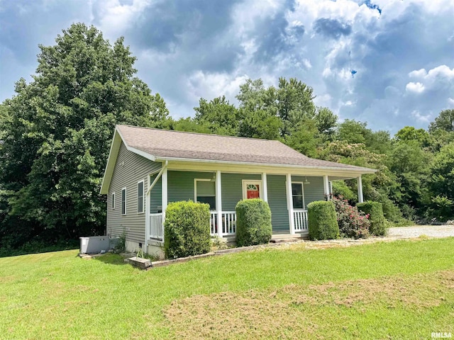 339 Spring St, Dongola, IL 62926 - view of front of house with covered porch and a front yard