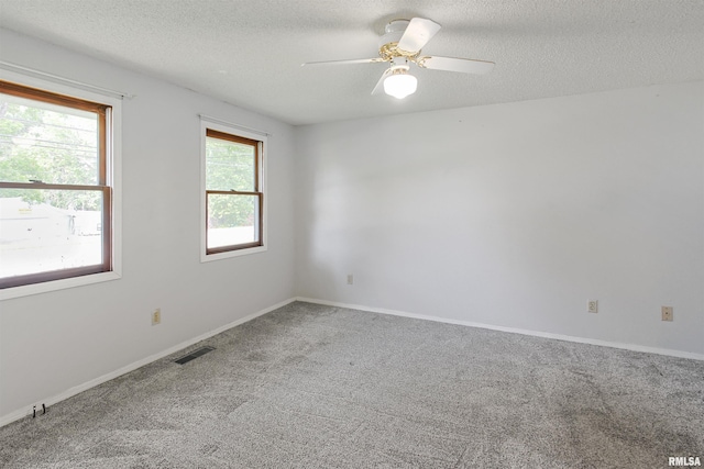 1130 W Webster St, Benton, IL 62812 - carpeted spare room featuring a textured ceiling and a ceiling fan