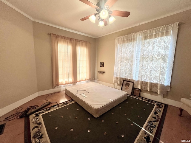 850 Joppa N Ave, Joppa, IL 62953 - bedroom with crown molding and ceiling fan