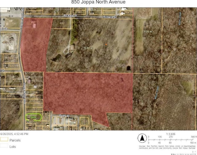 850 Joppa N Ave, Joppa, IL 62953 - map of property location with property boundaries highlighted