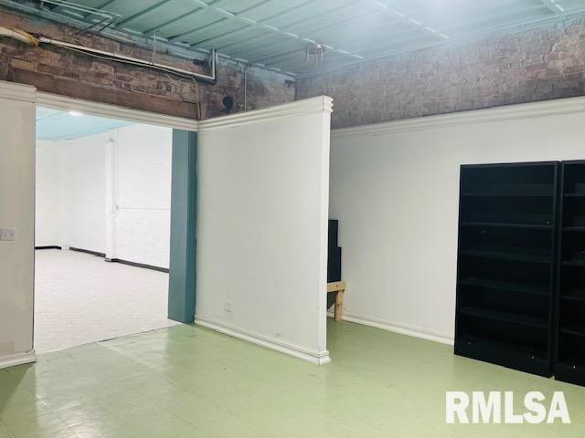 6 S Division St, Duquoin, IL 62832 - basement featuring tile patterned floors and baseboards