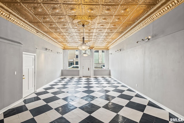 6 S Division St, Duquoin, IL 62832 - unfurnished dining area featuring an ornate ceiling and crown molding