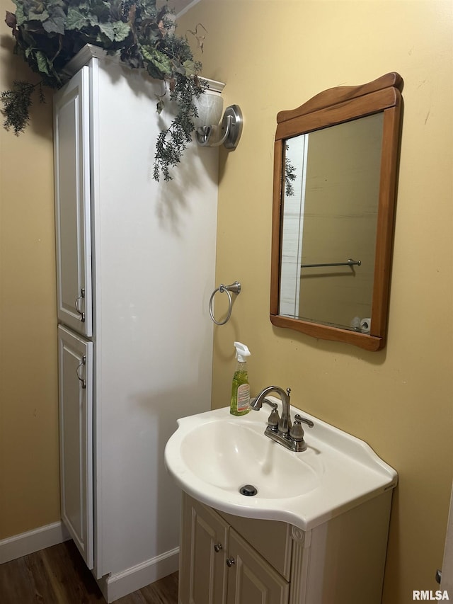 104 Mcneil St, Energy, IL 62933 - bathroom with wood finished floors and vanity