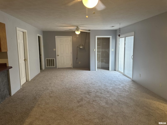 104 Mcneil St, Energy, IL 62933 - unfurnished living room featuring a ceiling fan and carpet flooring