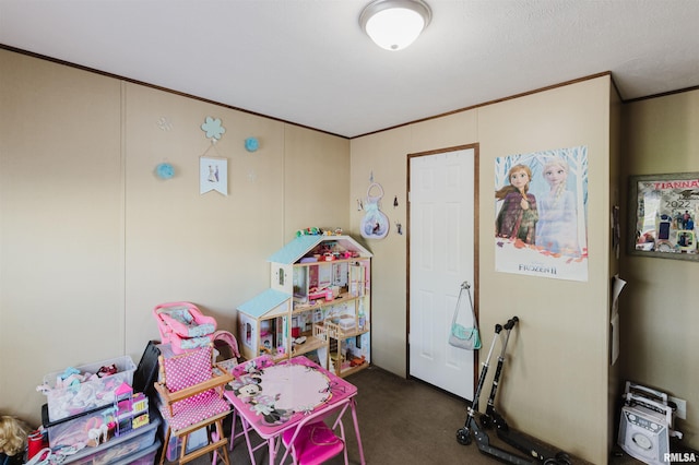 11149 Crenshaw Rd, Marion, IL 62922 - rec room featuring carpet and crown molding