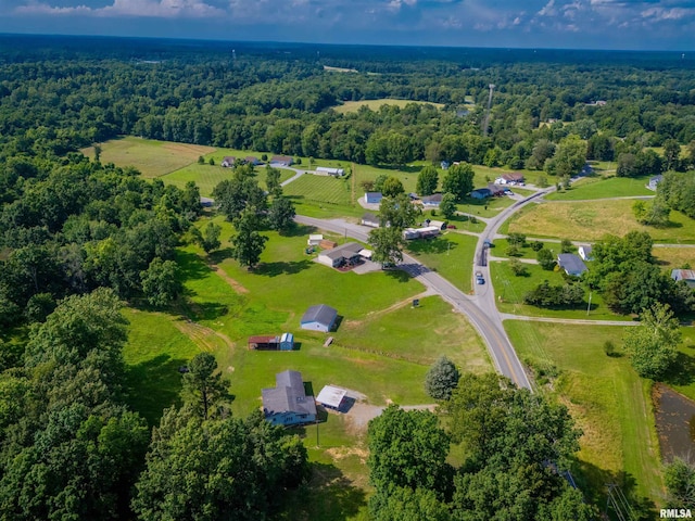 11149 Crenshaw Rd, Marion, IL 62922 - aerial view of property and surrounding area featuring a heavily wooded area