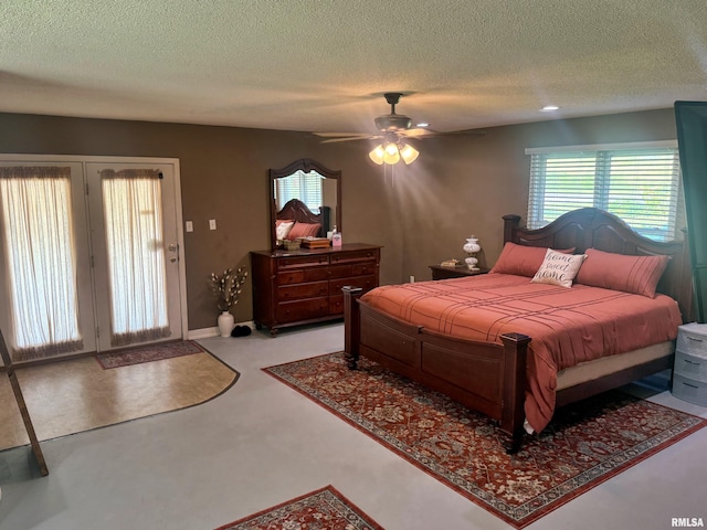 4139 Altenberger Rd, Metropolis, IL 62960 - bedroom with a textured ceiling and a ceiling fan