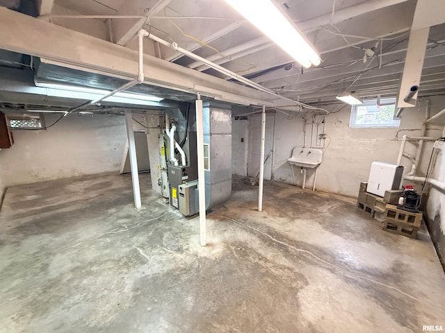 202 Flora Ave, Flora, IL 62839 - basement featuring heating unit