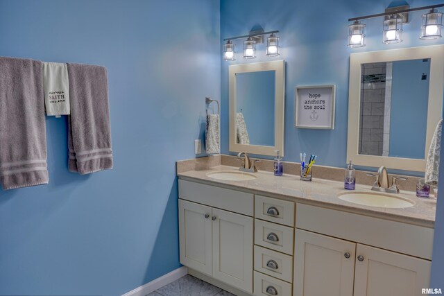 1382 Nicklaus Ln, Marion, IL 62959 - bathroom featuring double vanity and a shower