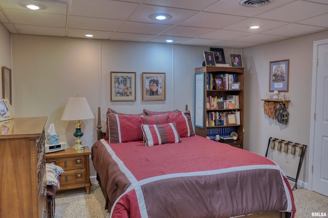 1382 Nicklaus Ln, Marion, IL 62959 - bedroom featuring recessed lighting, a paneled ceiling, and carpet floors