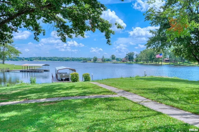 1382 Nicklaus Ln, Marion, IL 62959 - water view with a boat dock