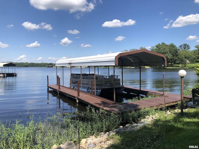1382 Nicklaus Ln, Marion, IL 62959 - dock with a water view and boat lift
