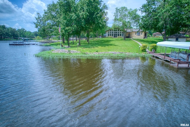 1382 Nicklaus Ln, Marion, IL 62959 - water view with a boat dock