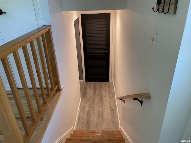 304 S Plover Dr, Carbondale, IL 62901 - stairs featuring wood finished floors and baseboards