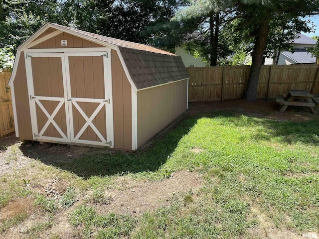304 S Plover Dr, Carbondale, IL 62901 - view of shed with a fenced backyard