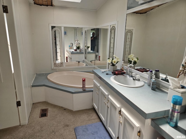 120 E 1st St, Bonnie, IL 62816 - bathroom with vanity and a garden tub