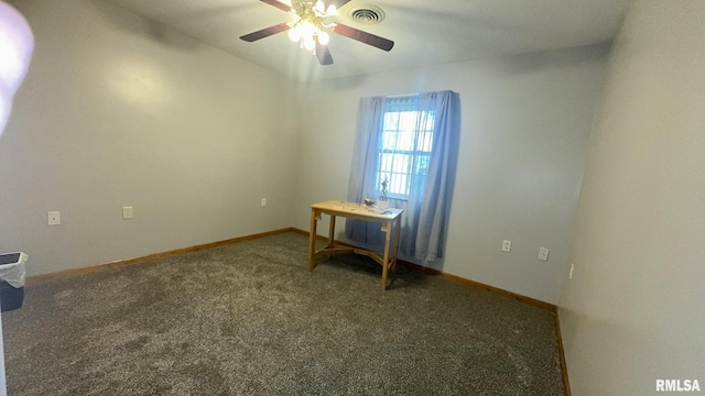 902 N Buchanan St, Benton, IL 62812 - spare room featuring ceiling fan and carpet
